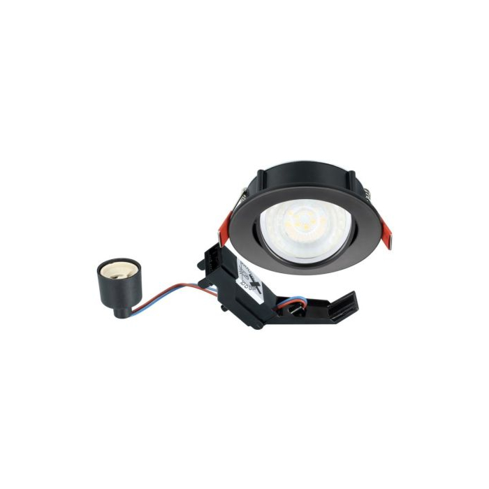 Philips Hue Starterkit: 3 GU10 lampen White Ambiance + dimmer switch + Bridge Pro + 3 Inset Trend 75 GU10 Zwart
