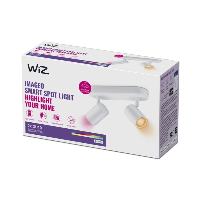 Wiz 929002658822 Imageo Spots 2x 5W Color Wit