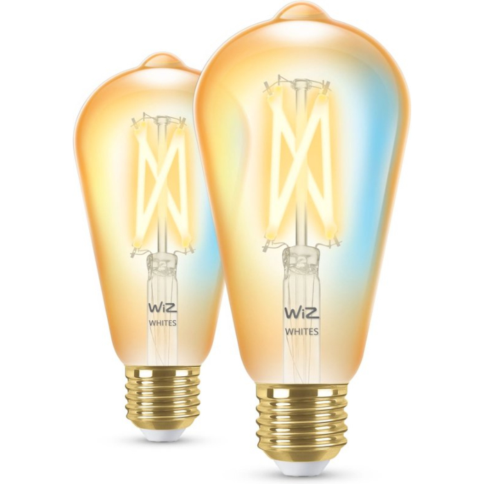 Wiz 929003018742 Filament Amber tot Koelwit ST64 E27 7W (2-pack)