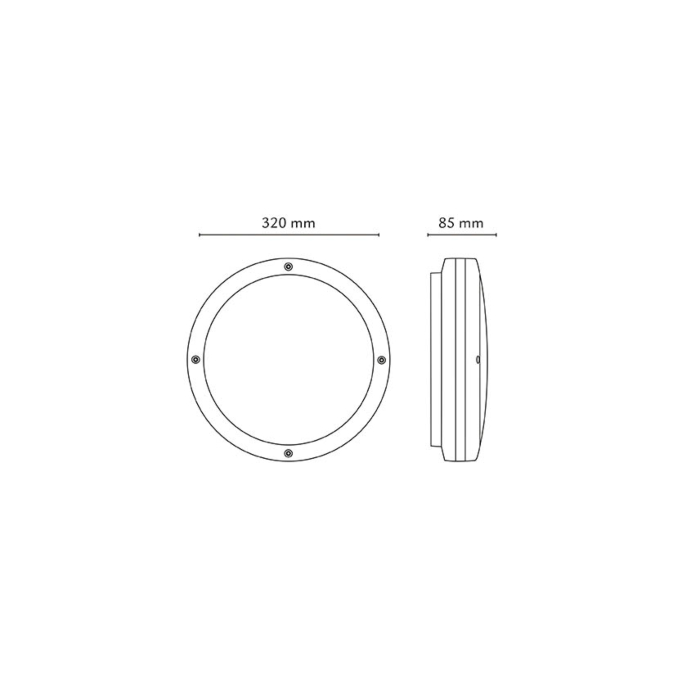 SG 643820 Evje 2000 Grafiet 12W LED 1230lm 3000K Wit Ra 80