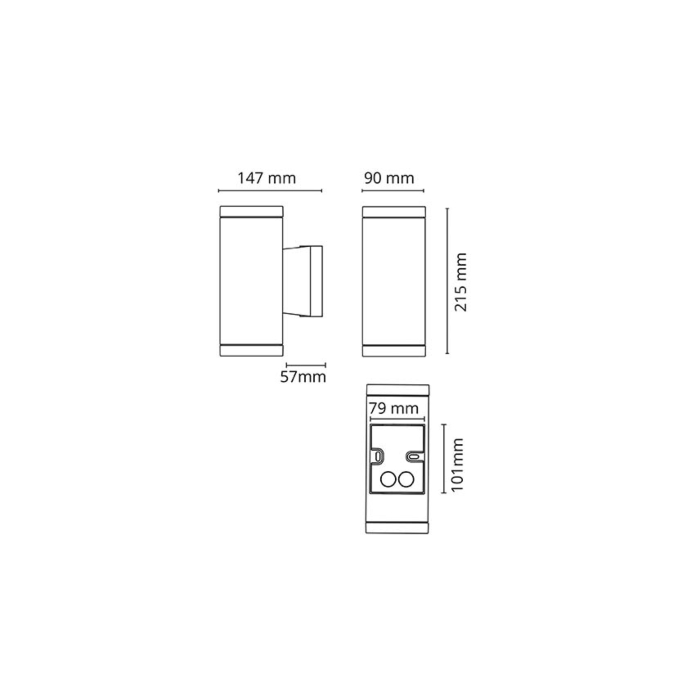 SG 621688 Echo Wit 2x6,2W (GU10) 3000K Wit Ra 80