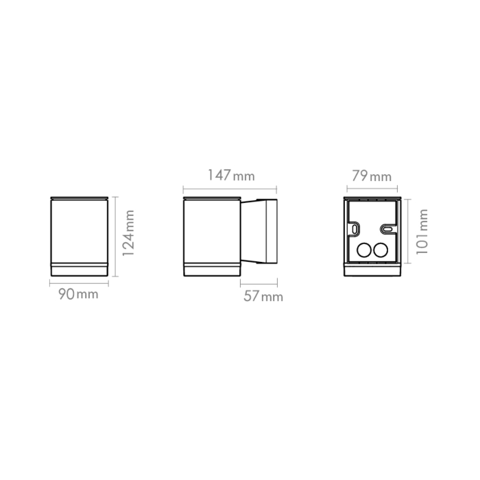 SG 623725 Echo Deco Grafiet 6,2W LED GU10 350lm 3000K Wit Ra 80