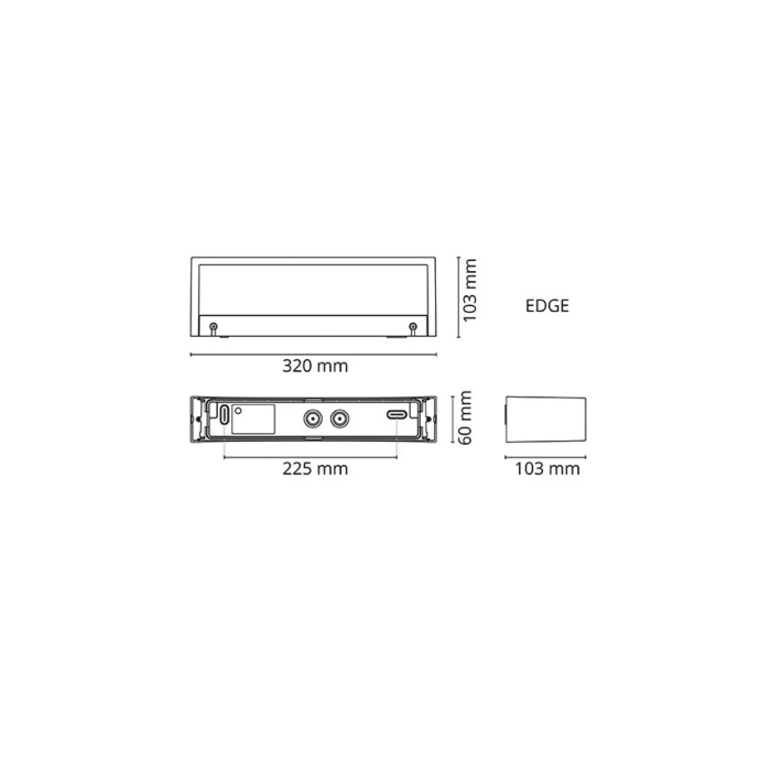 SG 611353 Edge Direct Wit 7W LED 2700K Warm Wit 110° Ra80