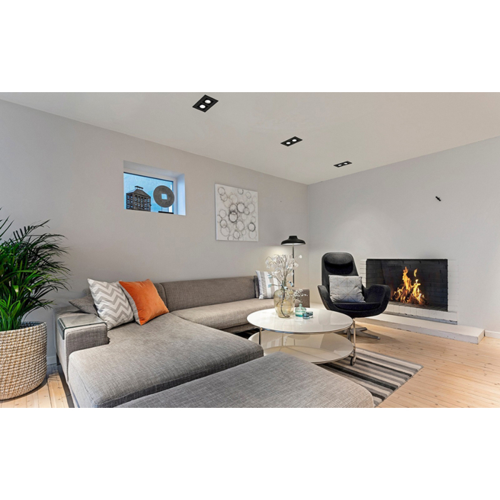 SG 902584 Junistar Lux Square Geborsteld Staal 580lm 2700K Warm Wit Ra 98