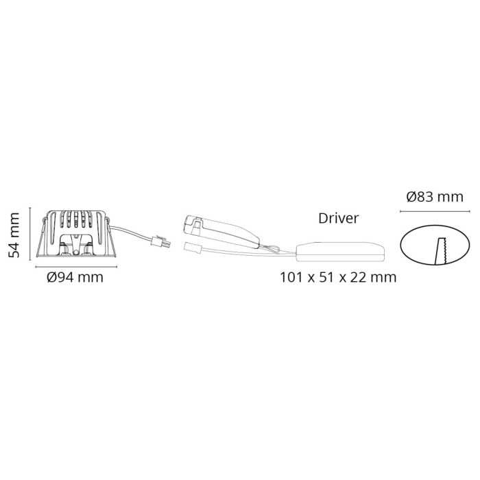 SG 902518 Junistar Lux IsoSafe Wit 580lm 2700K Warm Wit Ra 98