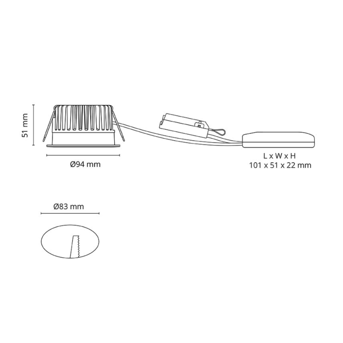 SG 903321 Junistar Soft TW Wit 650lm (@4000K) 2000-4000K Ra 90 Tunable White LEDDim