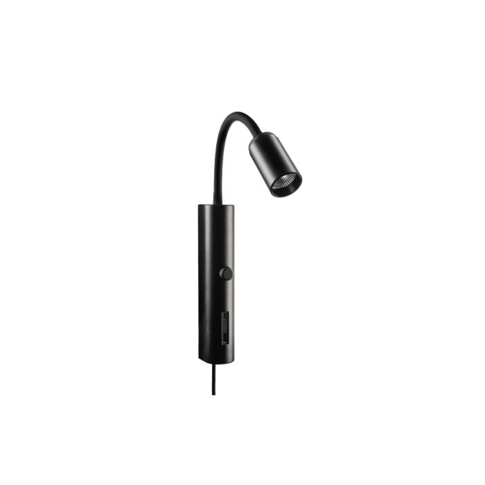 SG 320802 Tube Wall Zwart 8W LED Warm Wit
