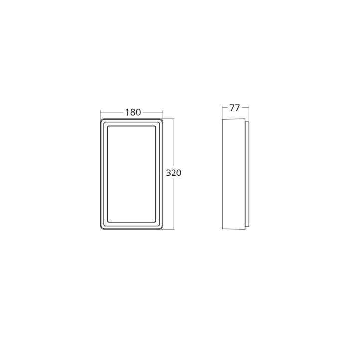 SG 605551 Frame Zwart 8W LED 670lm 3000K Wit Ra 80 