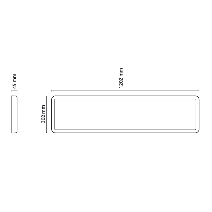 SG 212361 Sense Surface 300x1200 Wit 3790lm 3000K Wit Ra 80 DALI-2 / Push Dim