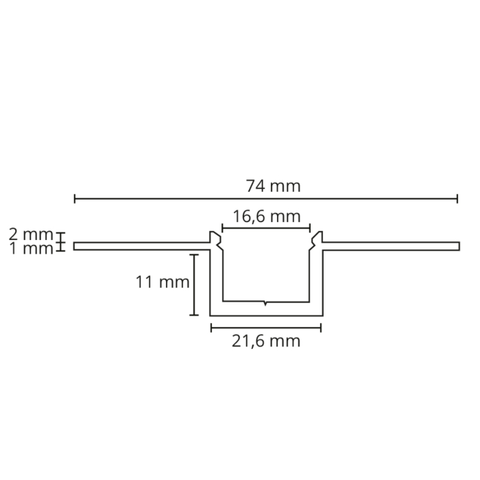 SG 391432 StripLine 1,8m Wit stukadoorsprofiel
