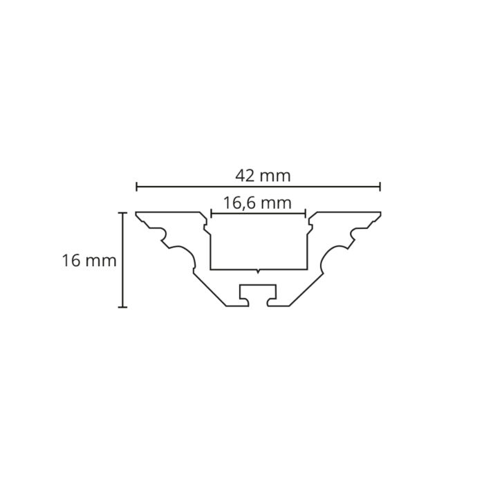 SG 391436 StripLine 1,8m Wit profiel hoek