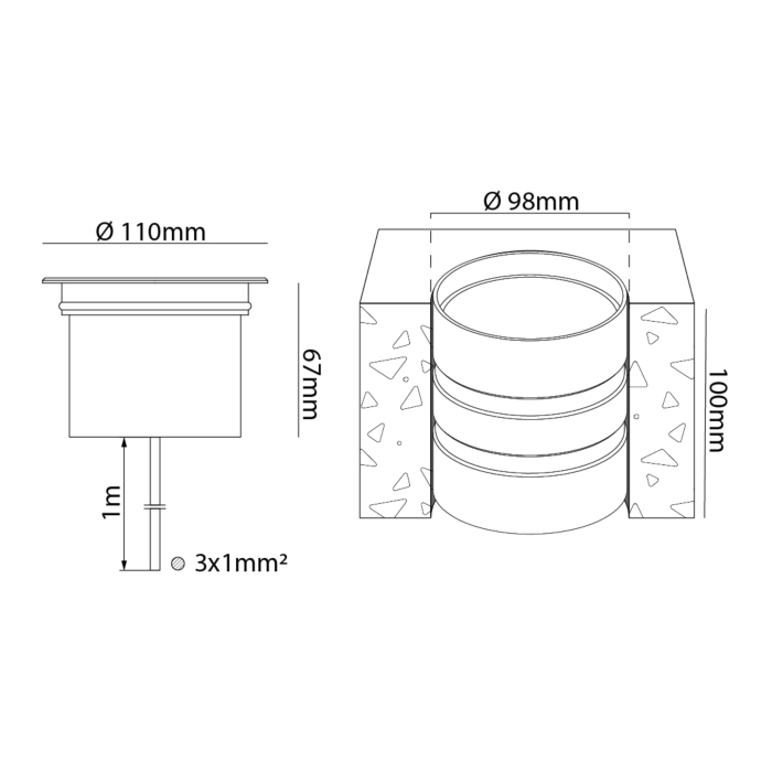 SG 630070 Nemo II Mini 4W LED 170lm 3000K Wit Ra 80