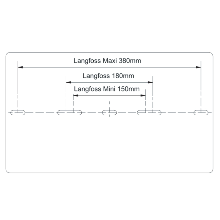 SG 641949 Langfoss /Mini/Maxi Grafiet Bevestigingsplaat voor elementwand