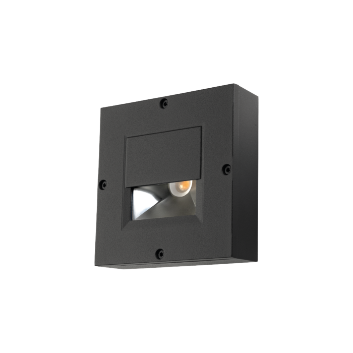  923125 Callisto Wall Square Zwart 3W LED 140lm 4000K Koel Wit Ra 80