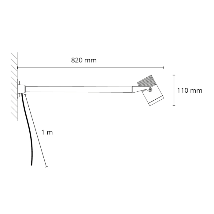 SG 630045 Hovden Sign Grafiet 12W 1140lm 4000K Koel Wit Ra 80
