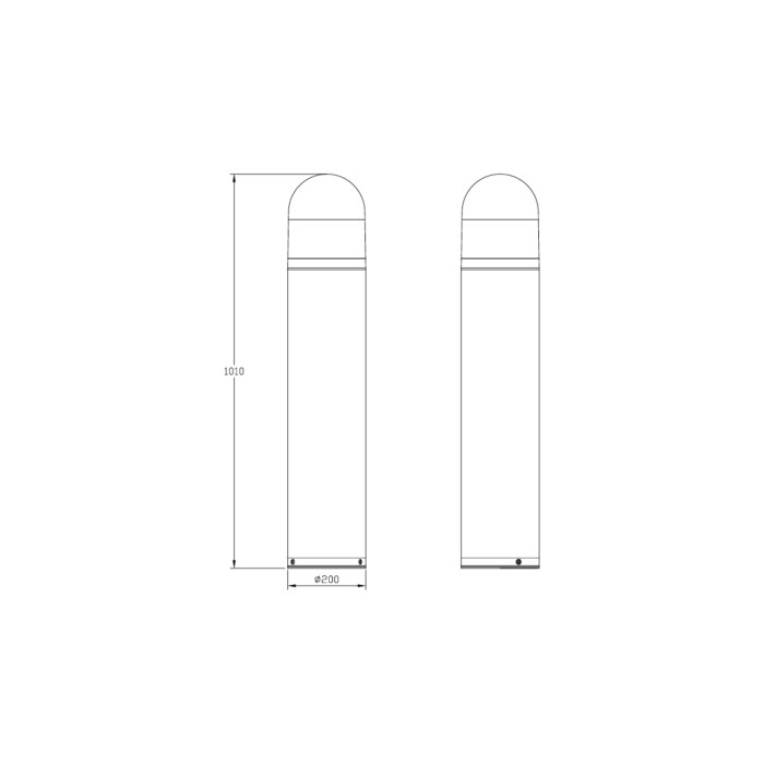 SG 623800 Kjevik Sokkellamp Zwart 26W 2060lm 3000K Wit Ra 80 Niet dimbaar
