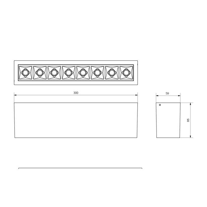 SG 320829 Inspire S 300 Zwart 900lm 2700K Warm Wit Ra 98
