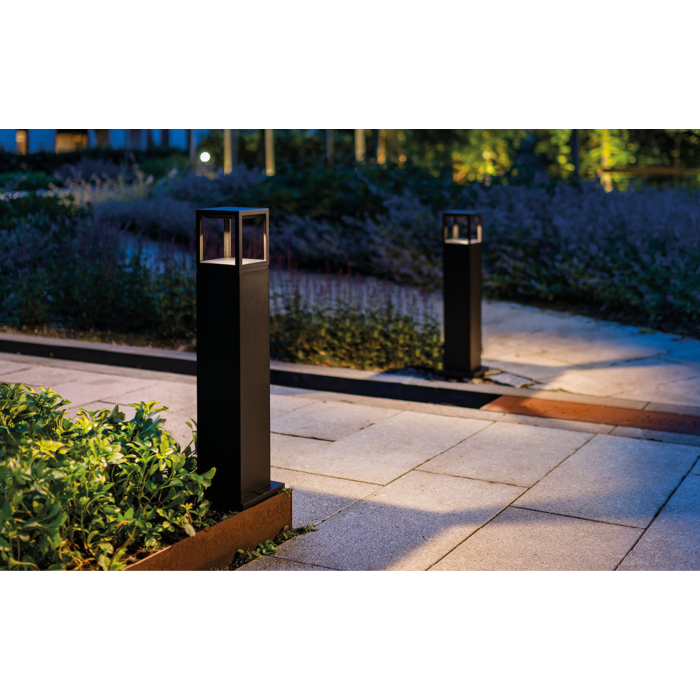 SG 630064 Fagernes Bollard Sokkellamp Zwart 9W 270lm 2700K Warm Wit Ra 80