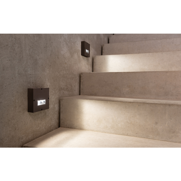 SG 923124 Callisto Wall Square Zwart 3W LED 3000K Wit Ra 80