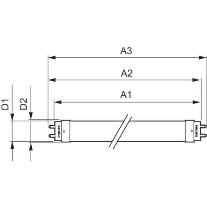 Philips 46958700 CorePro LEDtube 1200mm HO 18W 840 T8