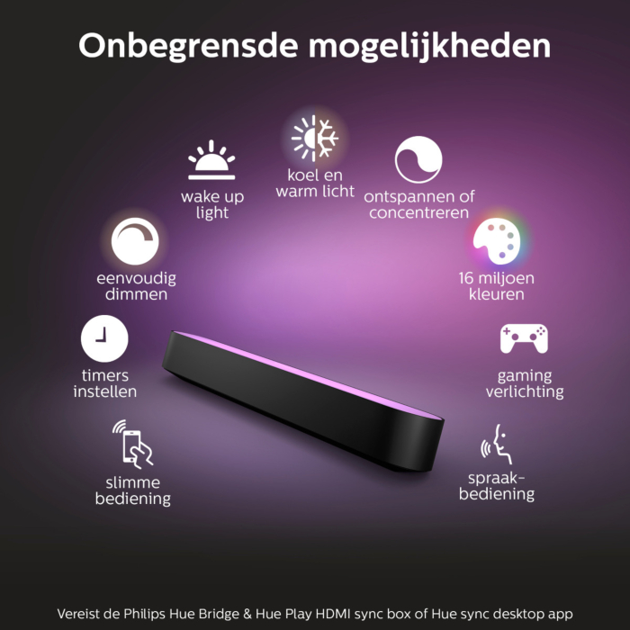 Philips 915005734101 Hue Play Zwart White and Color Extension Pack