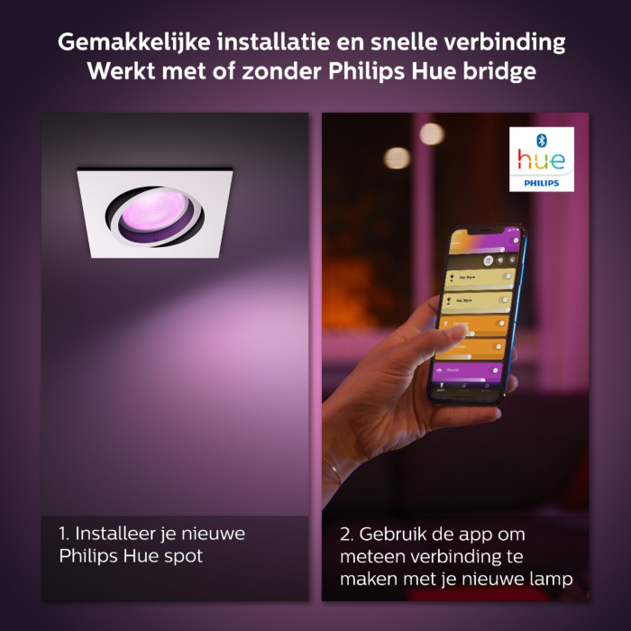 Philips 929003047701 Hue Centura inbouwspot Hue White and Color Ambiance Wit OP=OP