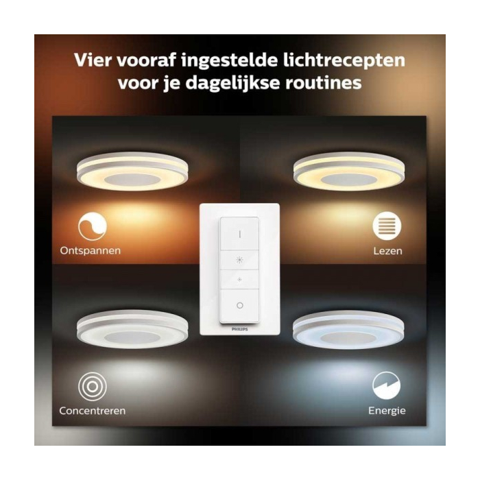 Philips 929003055001 Hue Being Plafondlamp White Ambiance Wit inclusief DIM Switch