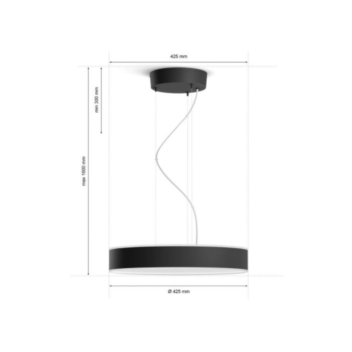 Philips 915005998101 Hue Enrave Zwart Hanglamp White ambiance