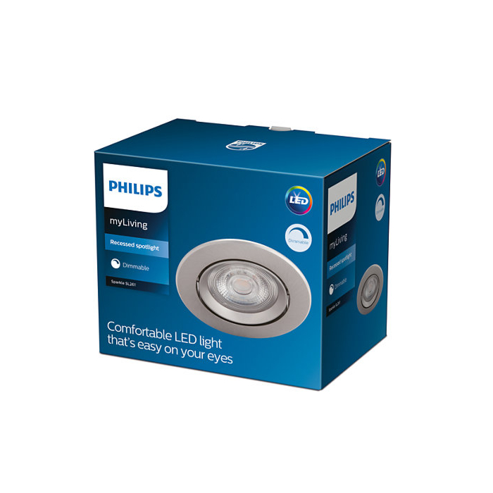 Philips 8718699755621 Inbouwspot Sparkle Lens 5W Nikkel Warm wit