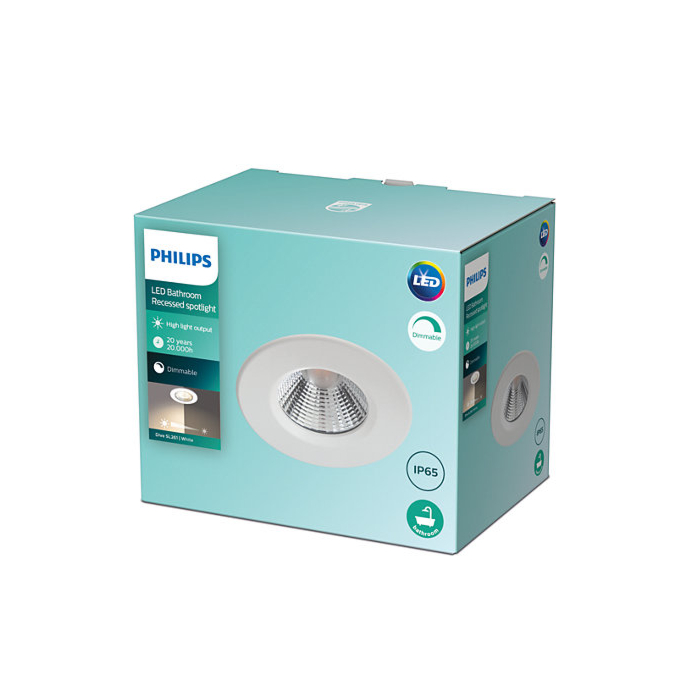 Philips 8718699756048 Inbouwspot Dive SL261 Reflector 5,5W Wit IP65 Warm wit (3 stuks)