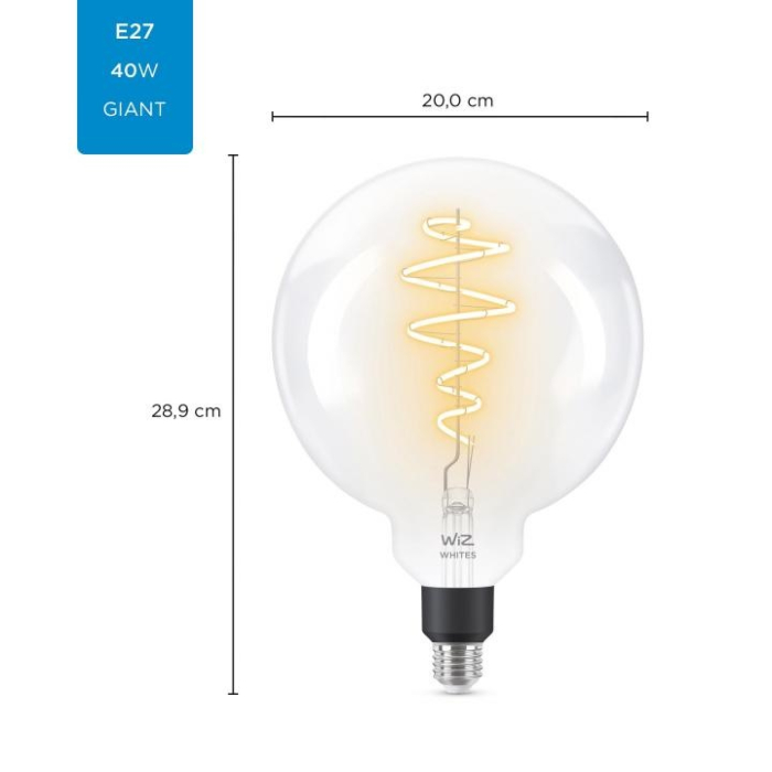 Wiz 8718699786731 Filament Tunable White Helder G200 E27 6,5W OP=OP