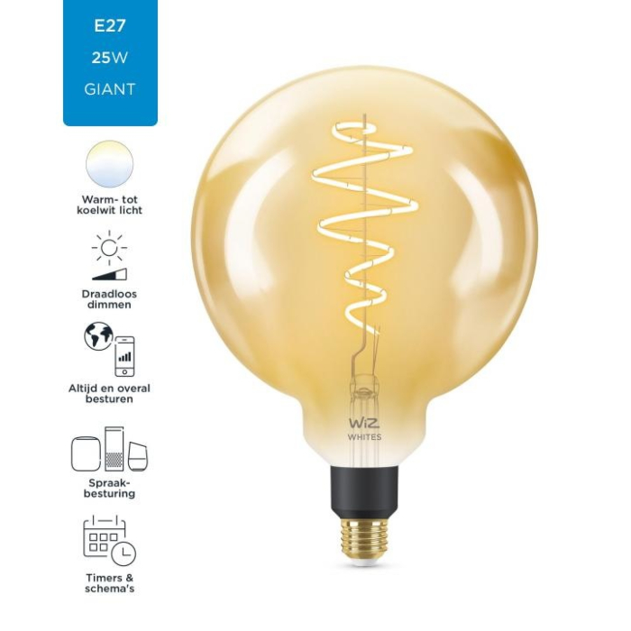 Wiz 8718699786830 Filament Amber G200 E27 6,5W