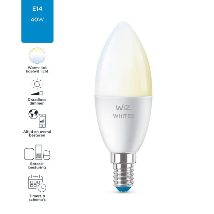 Wiz 8718699787073 Tunable White C27 E14 4,6W OP=OP