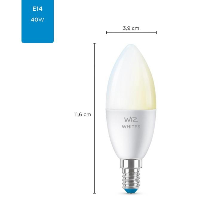 Wiz 8718699787073 Tunable White C27 E14 4,6W OP=OP