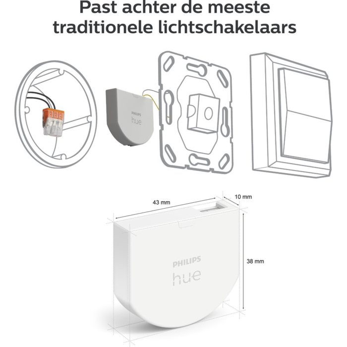 Gira Wipdrukcontact 2-voudig met Hue wandschakelaar module en Serie wippen Zwart mat
