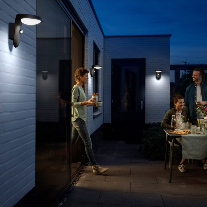 Philips 929003260301 Wandlamp op zonne-energie Tyla Antraciet Sensor 