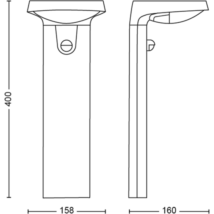 Philips 929003260401 Sokkellamp op zonne-energie Tyla Antraciet Sensor 