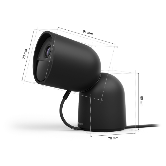 Philips 929003562504 Hue Secure beveiligingscamera met cameravoet Zwart