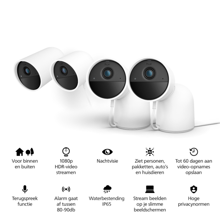 Philips 929003562704 Hue Secure beveiligingscamera met cameravoet Wit