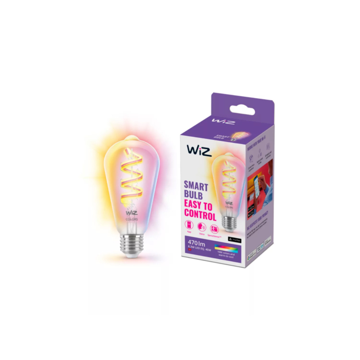 Wiz 929003267301 Filament Gekleurd en Wit licht E27 ST64 6,3W