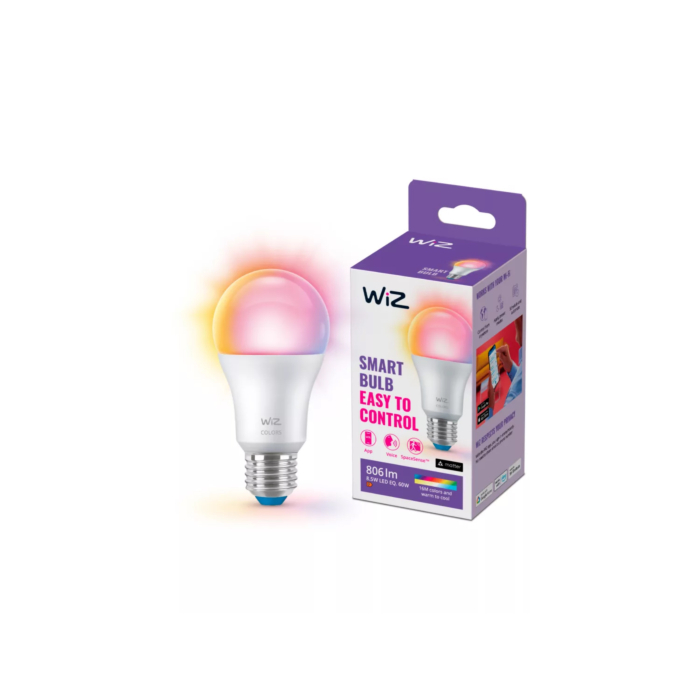 Wiz 929003601001 Gekleurd en met wit licht E27 A60 8,8W