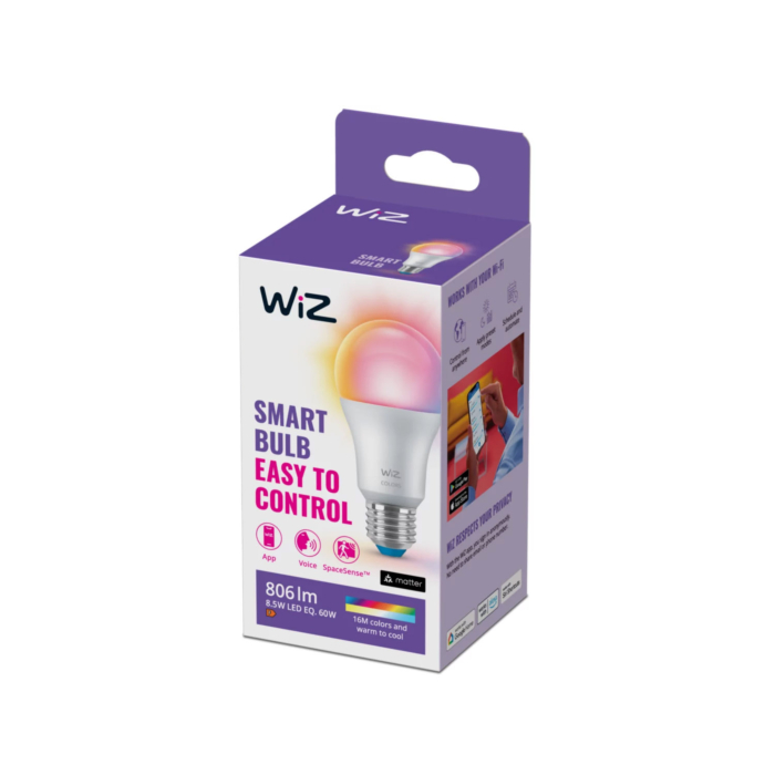Wiz 929003601001 Gekleurd en met wit licht E27 A60 8,8W