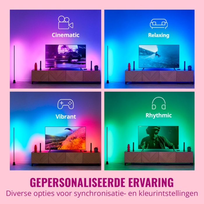 Wiz 929004667901 HDMI sync box met tv verlichting voor tv's van 75"-85"​ 