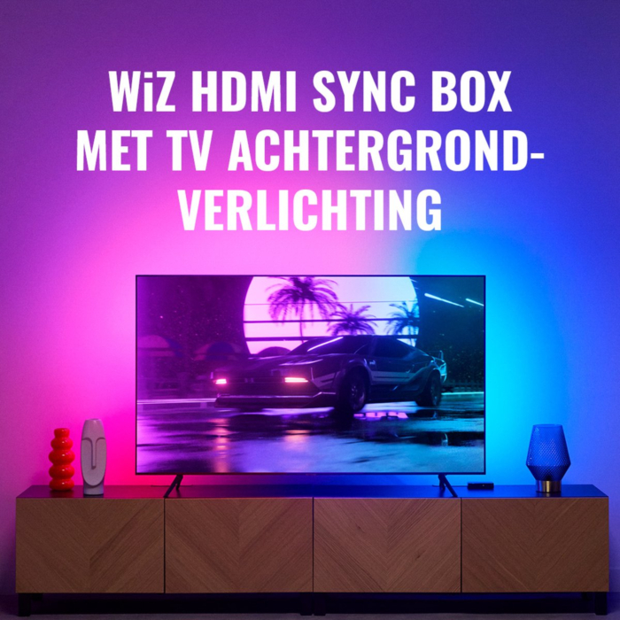 Wiz 929004667901 HDMI sync box met tv verlichting voor tv's van 75"-85"​ 