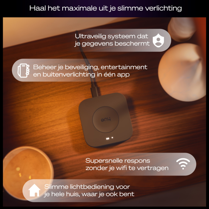 Philips Hue Starterkit: 3 GU10 lampen White Ambiance + dimmer switch + Bridge Pro + 3 Inset Trend 75 GU10 Geborsteld aluminium