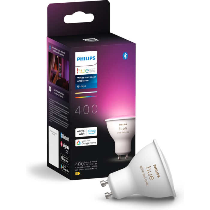 Inbouwspot Lumiance IP44 Inclusief Hue White en Color (GU10) Geborsteld Aluminium (badkamer)