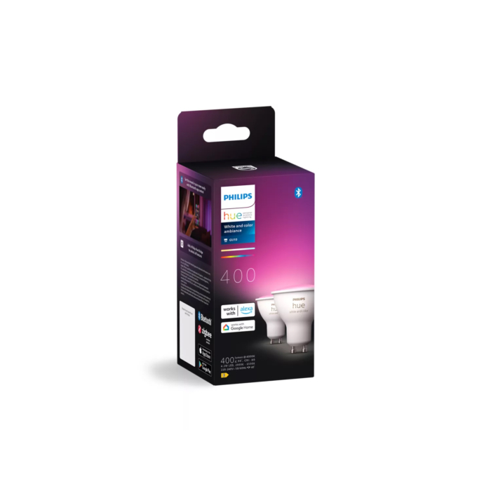 Modular Mini-Multiple Recessed Trimless Adjustable Zwart 4x GU10 Hue White and Color Ambiance