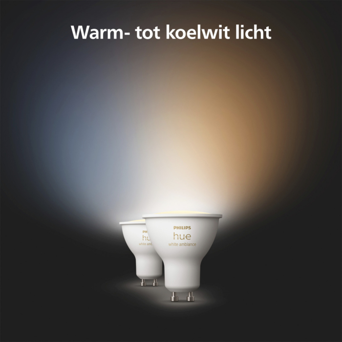Philips 929003666702 Hue White Ambiance 4,2W GU10 (2-pack)