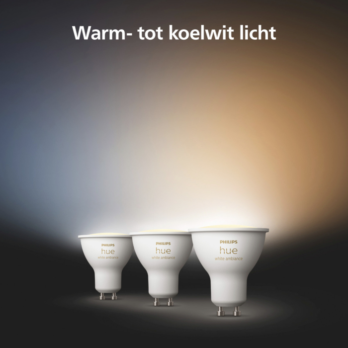 Philips 929003666703 Hue White Ambiance 4,2W GU10 (3-pack)