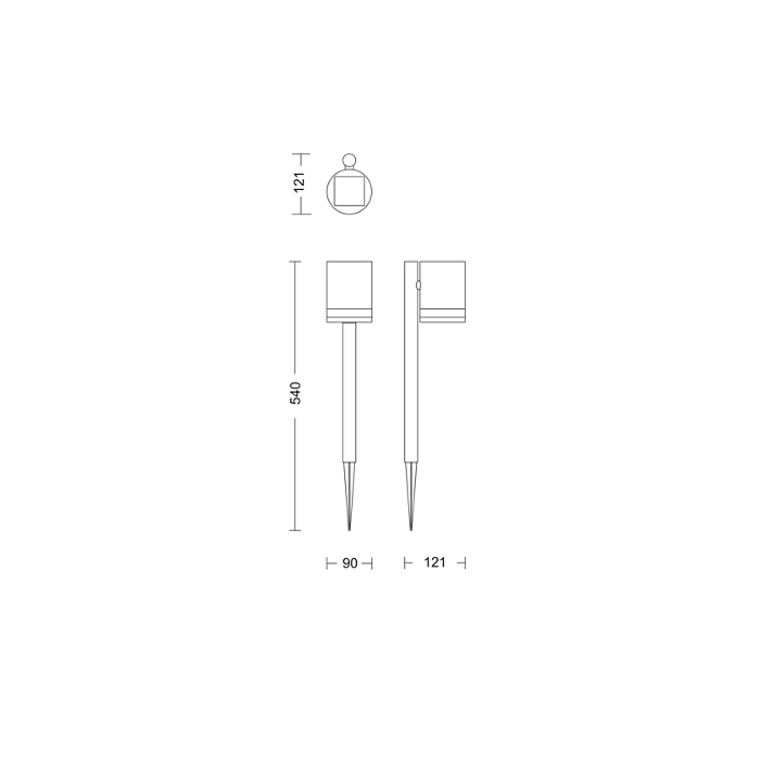 Philips 929003364801 Tuinspies op zonne-energie Fyce Zwart